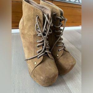 Jeffrey Cambell Tan Lita Boot 6.5